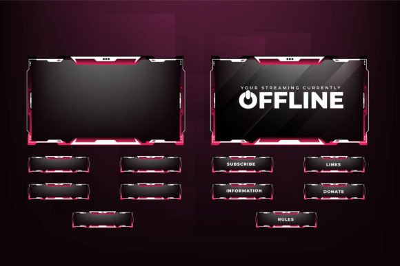 Download Futuristic Live Streaming Overlay Vector - Live Collection