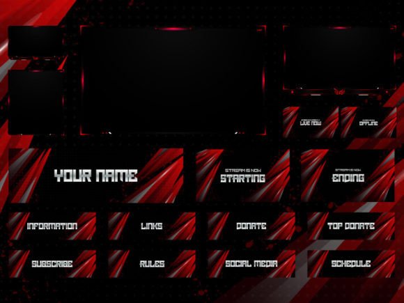 Download Twitch Overlay Live Stream Set - Live Collection