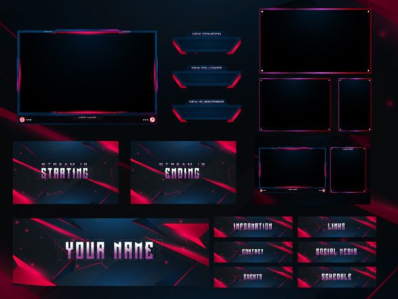 Download Twitch Overlay Live Stream Set - Live Collection