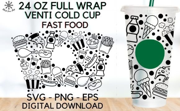 Download Fast Food Wrap Venti Cold Cup - Food Collection