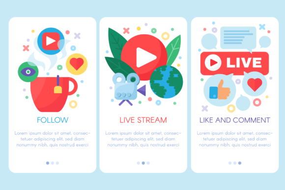 Download Live Stream Mobile Banners Set - Live Collection