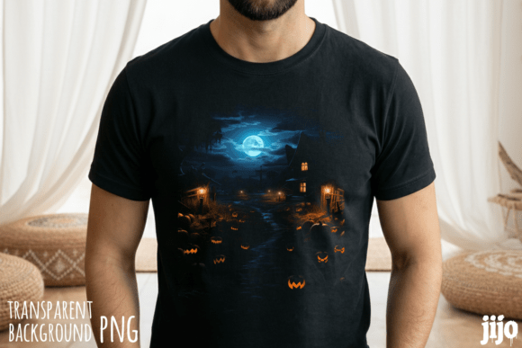 Download Pumpkins Halloween Moon Haunted PNG - Haunted png Collection